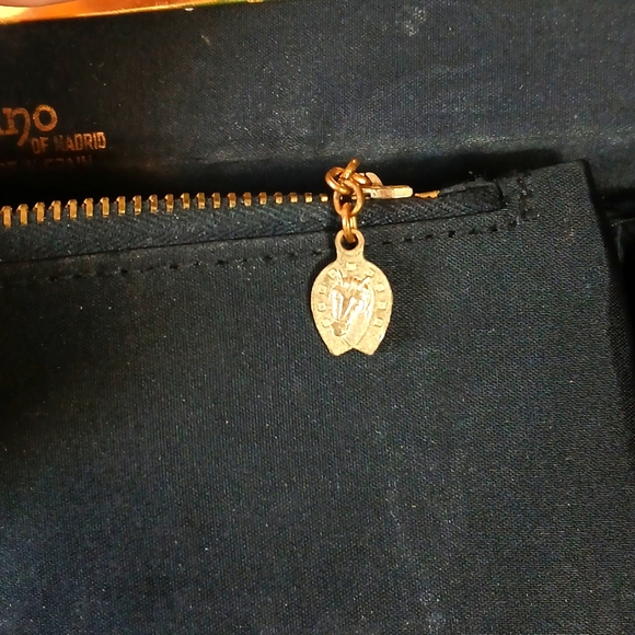 👜 1940s Tano of Madrid Black Silk Handbag Gold Clasp Made in Spain Retro - Picture 12 of 14